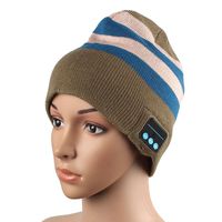 Bluetooth Talking Keep Warm Music Speaker Knitted Hat for Mobile Phone (Khaki)