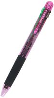 Tombow 4 Colors Ballpoint Pen, Reporter 4, Black, Red, Blue, Green, Transparent Pink Body (BC-FRC80)