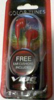 Vibe Sound In-ear Headphones Red Color Tunes Stereo Quality