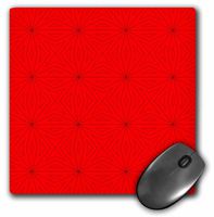 3Drose LLC 8 X 8 X 0.25 Inches Mouse Pad, Gray Digital Geometric Outline on Red (Mp_125350_1)