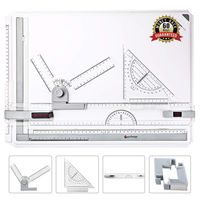 GOCHANGE Drawing Board, A3 Drawing Tool Set Multi-Funtion Drawing Board Table Graphic Architectural Drawing Board with Clear Rule Parallel Motion and Adjustable Measuring System Angle