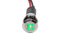 Alpinetech PL12MS 12mm 1/2" 12V LED Metal Signal Indicator Pilot Dash Light (Fan)
