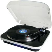 Innovative Technology ITUT-400 Modern Design USB Encoding 3-Speed Turntable, Black