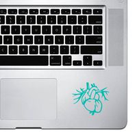 StickAny Palm Series Human Heart Sticker for MacBook Pro, Chromebook, and Laptops (Turquoise)