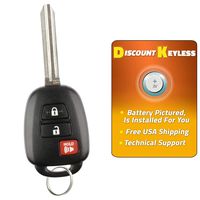 Discount Keyless Keyless Entry Remote Uncut Car Igntion Key Compatible with HYQ12BDM H Chip