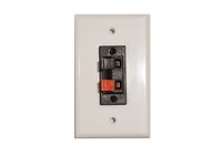 Speaker Terminal Wall Plate 2 Spring Clip for Stereo Home Theater Sound System
