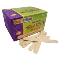 Chenille Kraft Natural Wood Craft Sticks, Jumbo Size, 6 x 3/4, Wood, Natural Wood, 500/Box (3776-01)
