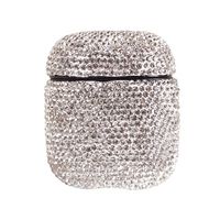 2019 Newest Luxurious Rhinestone AirPods Case with Keychain, Shockproof Protective Premium Crystal Cover Skin for AirPods Charging Case 2 & 1 (White C18 No Keychain)