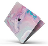 Marble Pattern Design Skinz Premium Full-Body Cover Wrap Decal Skin-Kit for The MacBook 15" Pro with Touch Bar (A1707) - Marbleized Color Paradise V2