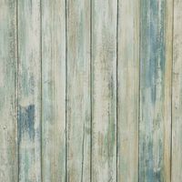 practicalWs Blue Distressed Wood Wallpaper Peel and Stick Wall Paper Self Adhesive and Removable Wood Wall Coverings