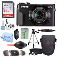 Canon PowerShot G7 X Mark II 20.1MP 4.2X Optical Zoom Digital Camera + 64GB Memory Card + Deluxe Camera Case + Spider Tripod + Premium Accessories Bundle