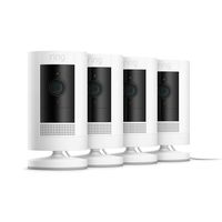 All-new Ring Stick Up Cam Plug-In HD security camera with two-way talk, Works with Alexa - 4-Pack