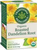 Traditional Medicinals Organic Roasted Dandelion Root Herbal Tea, 16 Tea Bags (Pack of 6)