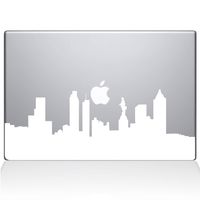 The Decal Guru Philadelphia City Skyline Decal Vinyl Sticker, 15" MacBook Pro (2015 & Older Models), White (2313-MAC-15P-W)