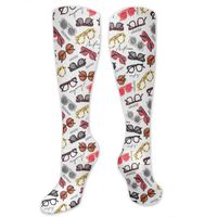 DFERHFF Retro Eyeglasses Compression Socks for Men and Women are The Best Sports, Running, Flying, Traveling
