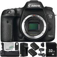 Canon EOS 7D Mark II DSLR Camera 8PC Accessory Bundle - Includes Canon BG-E16 Battery Grip for EOS 7D Mark II + More - International Version (No Warranty)