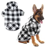 KOOLTAIL Plaid Dog Hoodie Pet Clothes Sweaters with Hat