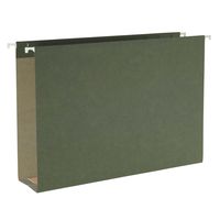 Smead 100% Recycled Box Bottom Hanging File Folder, 2" Expansion, Legal Size, Standard Green, 25 per Box (65095)