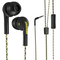 Kicker 46EB74 Wired Earbuds | in-Ear Noise-Isolating Earphones Stereo Monitor Headphones Silicone Ear Tips 3 Sizes | in-Line Mic and Multi-Function Button | Legendary Audio Quality