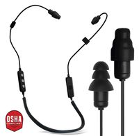 Plugfones Liberate 2.0 Wireless Bluetooth In-Ear Earplug Earbuds- Noise Reduction Headphones with Noise Isolating Mic and Controls (Black & Gray)