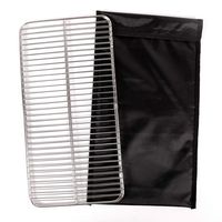 REDCAMP Folding Camping Grill Grate 304 Stainless Steel, Portable Camping Grate for Fire Cooking BBQ with Carrying Bag, 16"x8"/16"