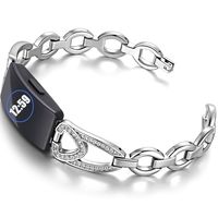 KingBaas Bands Compatible for Fitbit Inspire, Replacement Adjustable Sport Watch Bands for Inspire HR Heart Rate Fitness Wristbands Silver