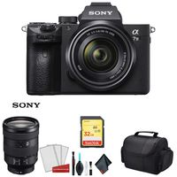 Sony Alpha a7 III Full Frame Mirrorless Digital Camera with 28-70mm Lens ILCE7M3K/B - Bundle Kit with Sony FE 24-105mm f/4 G OSS Lens + More