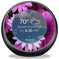 MightySkins Skin Compatible with Amazon Echo Spot - Purple Flowers | Protective, Durable, and Unique Vinyl Decal Wrap Cover | Easy to Apply, Remove, and Change Styles | Made in The USA