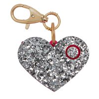 Personal Safety Alarm for Women - Self-Defense Personal Panic 115 Decibel Alarm Keychain for Women with LED Safety Light and Clip, Silver Glitter