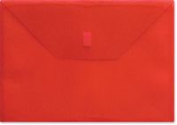 Lion Velcro Closure Design-R-Line Poly Envelope, 9-3/8 Inch x 13 Inch, Pack of 6 (Transparent Red (22080-RD-6P)