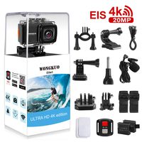 UPGRADED WONGKUO Action Camera 4K 20MP Ultra HD EIS Anti-shake Sport Camera 98ft Waterproof 170°Wide-Angle WiFi Camcorder with External Microphone & Remote Control & Mounting Accessories Kit(Standard)
