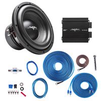 Skar Audio SDR-10 D2 1,200 Watt Max Power 10" Subwoofer with RP-350.1D Monoblock Sub Amplifier and 8 Gauge Amp Kit