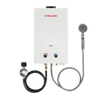 Tankless Water Heater, GASLAND Outdoors Propane Water Heater 10L BS264 2.64GPM, Portable Hot Water Heater for Cabin, Camp Water Heater for RV, Overheating Protection, Easy to Install, White