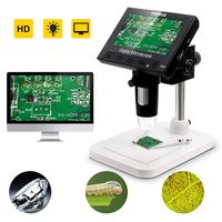 Tonha USB Digital Microscope | Perfect for School and Research Work | with Portable Battery | 4.3 LED Screen and Stand | 20X-500X Continuous Magnification Zoom | 8 LED Light Source | 3M Image Sensor