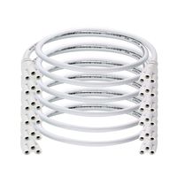 JESLED T5 T8 Extension Cords, 5ft Linkable Wire Cable Conenctor, 60" 3-Prong Extended Power Cable for Integrated LED Tube Light, Single LED Shop Garage Light Fixture, Under Cabinet Lights (Pack of 6)