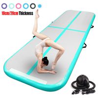 FBSPORT 36ft Inflatable Gymnastics Air Track Tumbling Mat Airtrack Mats for Home Use/Training/Cheerleading/Yoga/Water with Pump