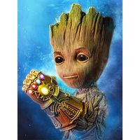 Betionol DIY 5D Diamond Painting Kits for Kids & Adults, Full Drill Crystal Rhinestone Painting by Number Kits with The Theme of Marvel Groot, for Kids, 12 x 16 inch