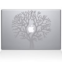 The Decal Guru Apple Tree Decal Vinyl Sticker, 13" MacBook Pro (2016 & Newer Models), Silver (1493-MAC-13X-S)