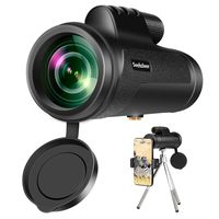 Monocular Telescope-12x50 High-Powered IPX-7 Level Waterproof BAK4 Prism High-Definition Monocular Scope ，with Tripod Cell Phone Adapter Mount Holder for Bird Watching, Hunting Camping, Hiking