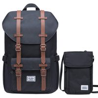 KAUKKO Laptop Outdoor Backpac, Traveling Rucksack Fits 15.6 Inch Laptop (7-Black(2PC))