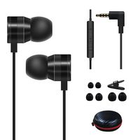 Ailun in Ear Earphones Wired HiFi Stereo Headphones Earbuds with MIC Remote Control Carry Bag for 3.5mm Interface Devices Compatible iPhone 6s Plus 6s iPad MacBook Galaxy S8 Plus Note8 More Black