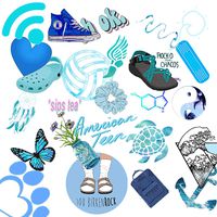 50-Pack Stickers for Water Bottles Cute,Yespure Waterproof,Aesthetic,Trendy Stickers for Girls Teens, Perfect Stickers for Waterbottle,Laptop,Phone,Travel Case E