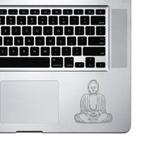 StickAny Palm Series Buddha Thin Sticker for MacBook Pro, Chromebook, and Laptops (Silver)