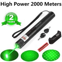 Green Light Pointer High Power Visible Beam with Adjustable Focus for Pointing Sky/Star/Hunting/Hiking, LED Interactive Baton Funny Toy for Dog/Cat
