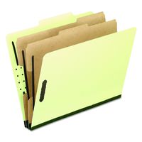 Pendaflex Classification Folders, Letter Size, 2 Dividers, Apple Green, 2/5 Cut, 10/Box (1257G)
