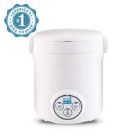 Aroma Housewares (MRC-903D) Mi 3-Cup (Cooked) (1.5-Cup UNCOOKED) Digital Cool Touch Mini Rice Cooker,White