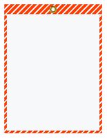EnvyPak Striped Job Ticket Holders (Orange and White Stripes) -Pack of 30 - Top-Loading with Brass Eyelet. This Color Combination is commonly Used to Designate Traffic or Caution Warnings