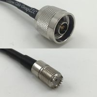 3 feet RFC195 KSR195 N MALE to MINI UHF FEMALE Pigtail Jumper RF coaxial cable 50ohm High Quality Quick USA Shipping