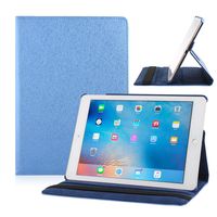 iPad Air 2 Case(2014 Release),360° Rotating Ultra Lightweight PU Leather Stand Smart Cover Case with Auto Sleep/Wake Feature and Stylus Pen for iPad Air 2 A1566/A1567 (Silk Dark Blue)