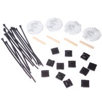 Panduit EMSK3-1-3-0 Epoxy Applied Cable Tie Mount Kit, Epoxy Mounting Kit with EMS Mounts and Cable Ties, Indoor/Outdoor Environment, 1 Epoxy Cup, 1 Mixer Stick, 3 EMS Mounts, 3 Cable Ties
